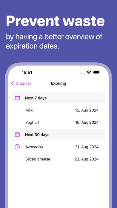 Supplies - home inventory app screenshot 2