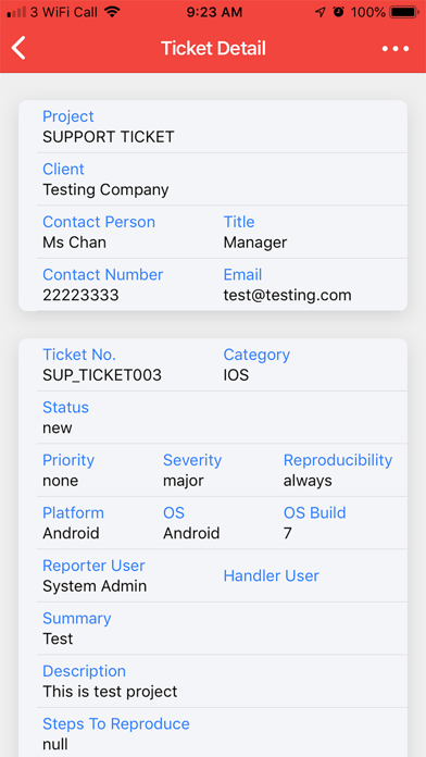 Support Ticket - Developer screenshot 1