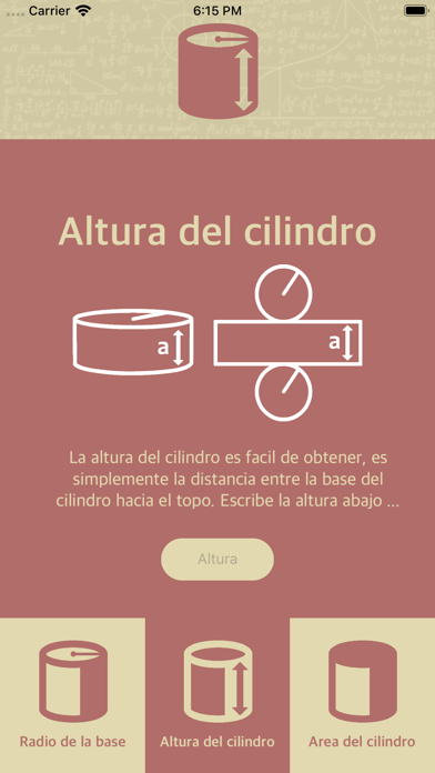 surface of cylinder calculator screenshot 2