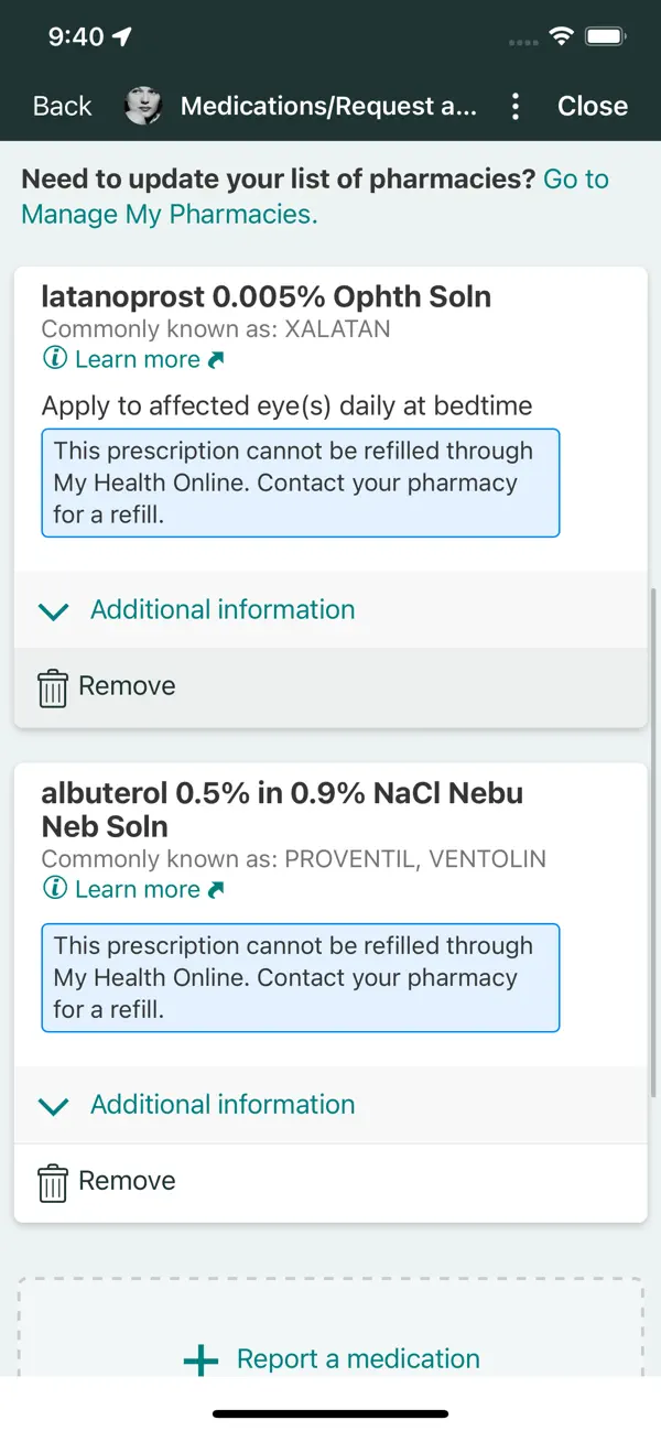 Sutter Health My Health Online screenshot 2