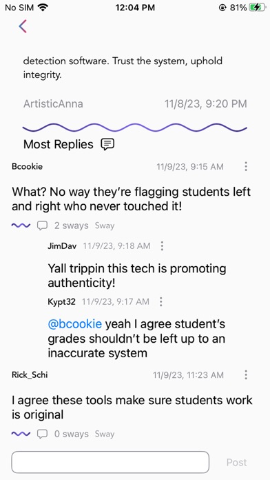 Sway Social screenshot 2