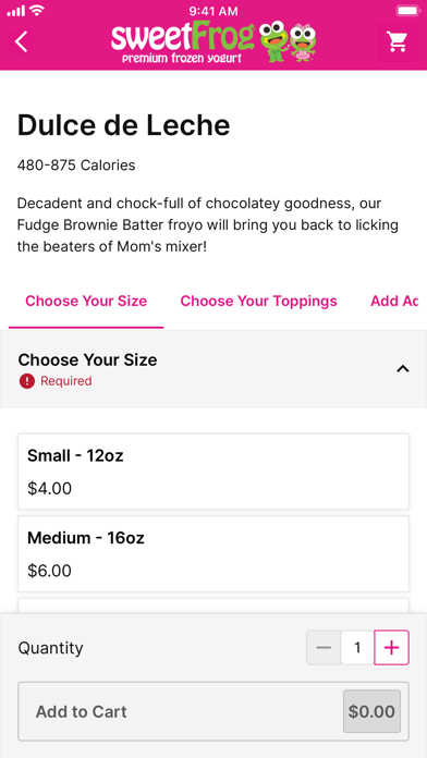 sweetFrog® screenshot 1
