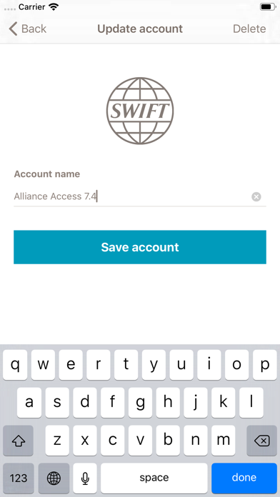 SWIFT Authenticator screenshot 1