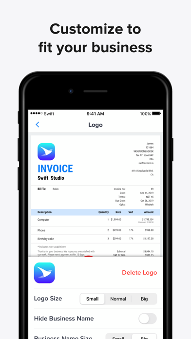 Swift Invoice, Invoice Maker, screenshot 8