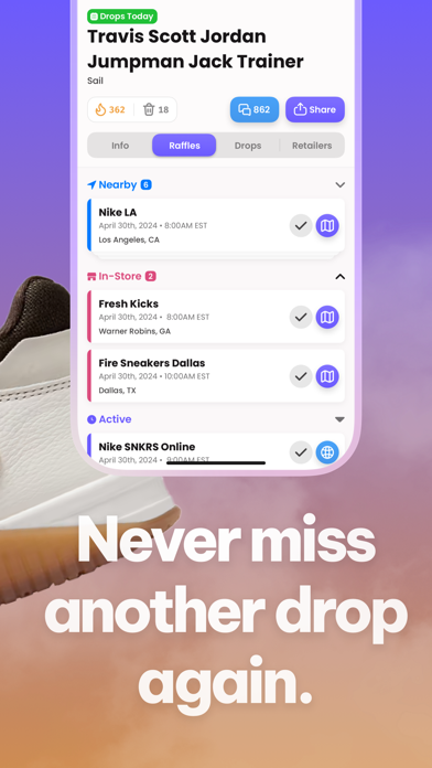 SwiftSole - Sneaker Releases screenshot 8