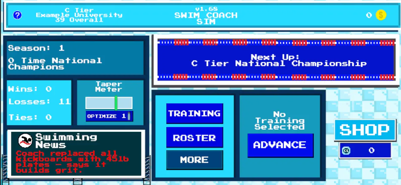 Swim Coach Sim (SCS) screenshot 4