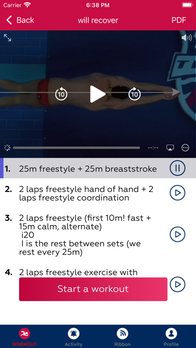 SwimTraining screenshot 1