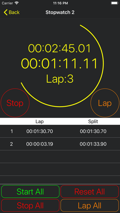 Synchronized Stopwatch screenshot 3