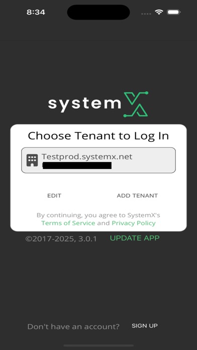 SystemX App screenshot 1