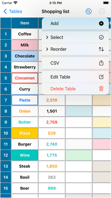 Table Maker, Spreadsheet Notes screenshot 4