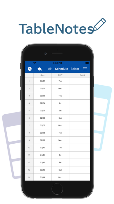 Table Notes Spreadsheet maker screenshot 5