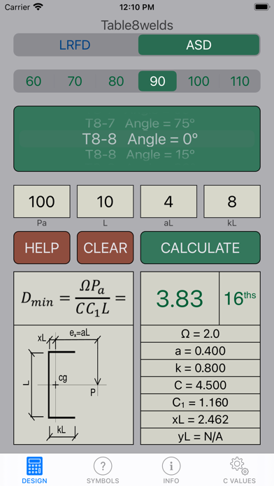 Table8welds screenshot 2
