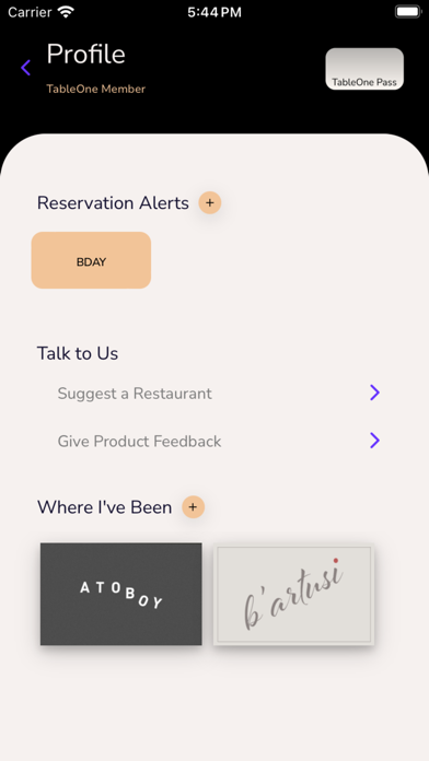 TableOne Reservations screenshot 1