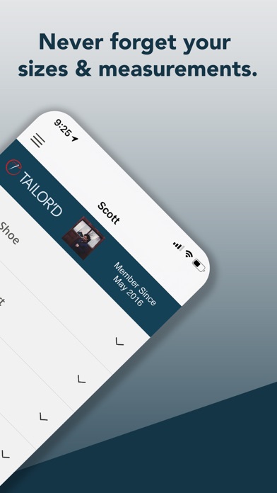 TAILOR'D: Save Sizes screenshot 4