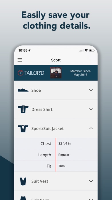 TAILOR'D: Save Sizes screenshot 3