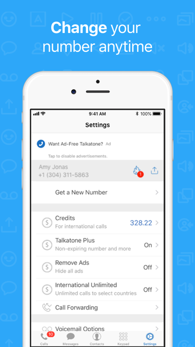 Talkatone: WiFi Text & Calls screenshot 1
