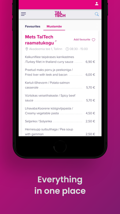 TalTech App screenshot 1