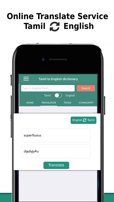 Tamil to English Dictionary screenshot 1