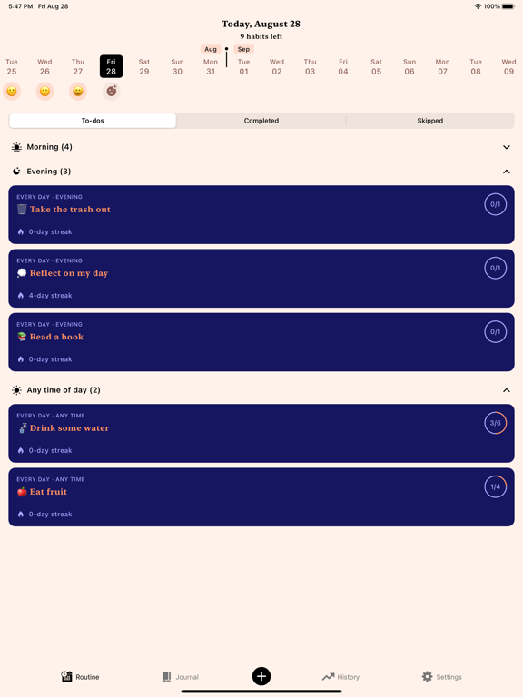 Tangerine: Self-care & Goals screenshot 6