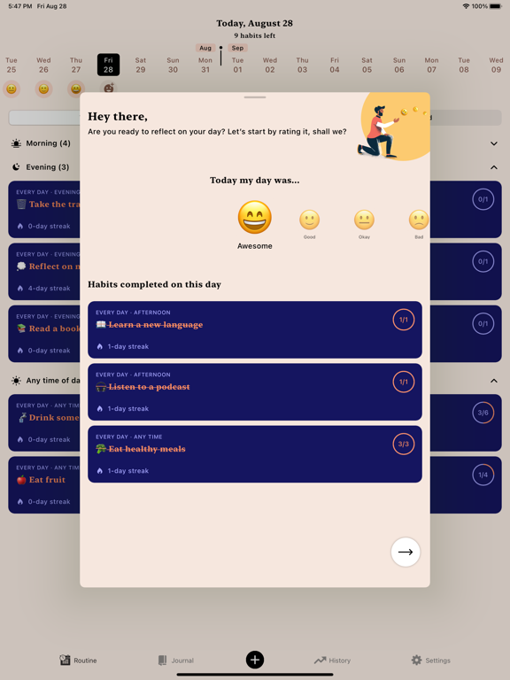 Tangerine: Self-care & Goals screenshot 5