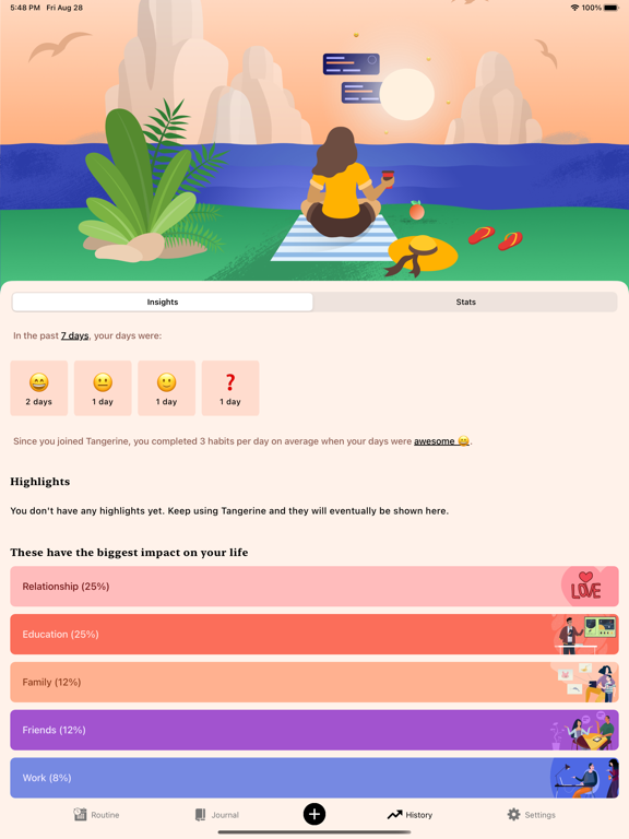 Tangerine: Self-care & Goals screenshot 9