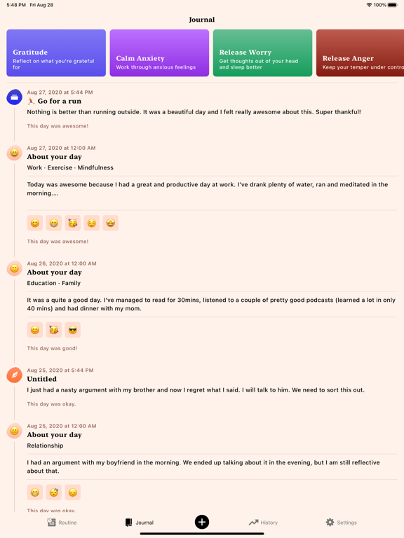 Tangerine: Self-care & Goals screenshot 3