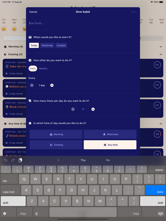 Tangerine: Self-care & Goals screenshot 4