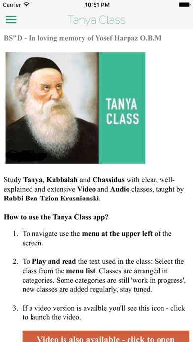 Tanya Class Rabbi Krasnianski screenshot 4