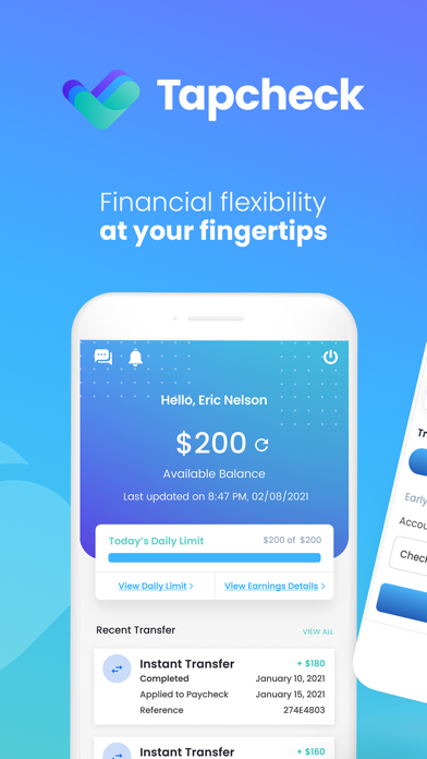 Tapcheck: On-Demand Earnings screenshot 3
