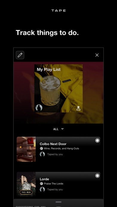 Tape: Experiences screenshot 3