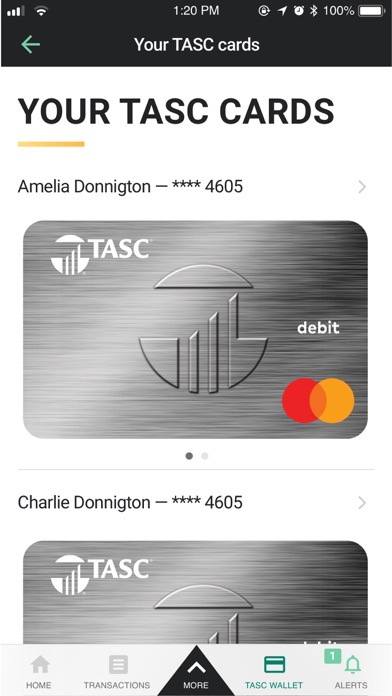 TASC app for iPhone screenshot 1