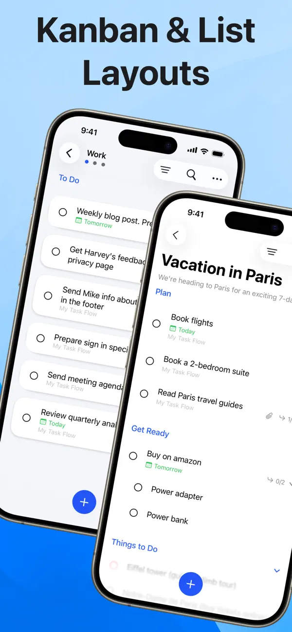 Task Flow: Tasks & Checklists screenshot 2