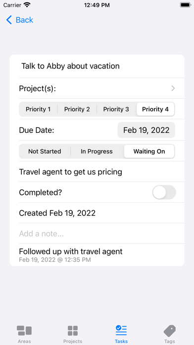 Task Wizard screenshot 1