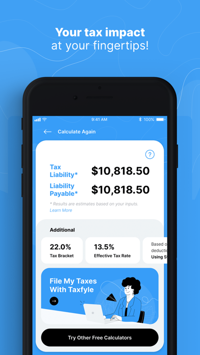 Taxfyle: Income Tax Calculator screenshot 1