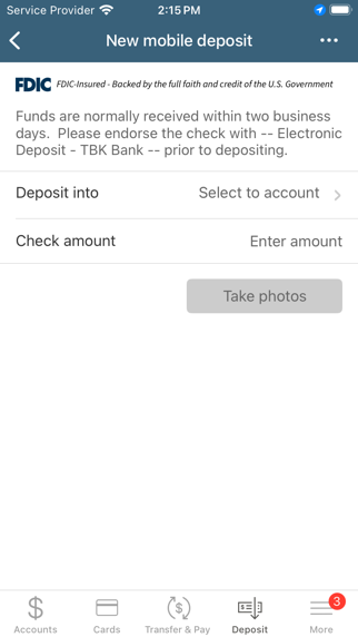 TBK Bank Mobile App screenshot 2