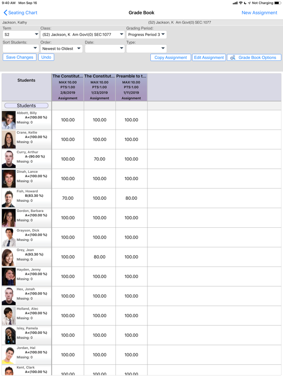 TeacherVUE screenshot 3