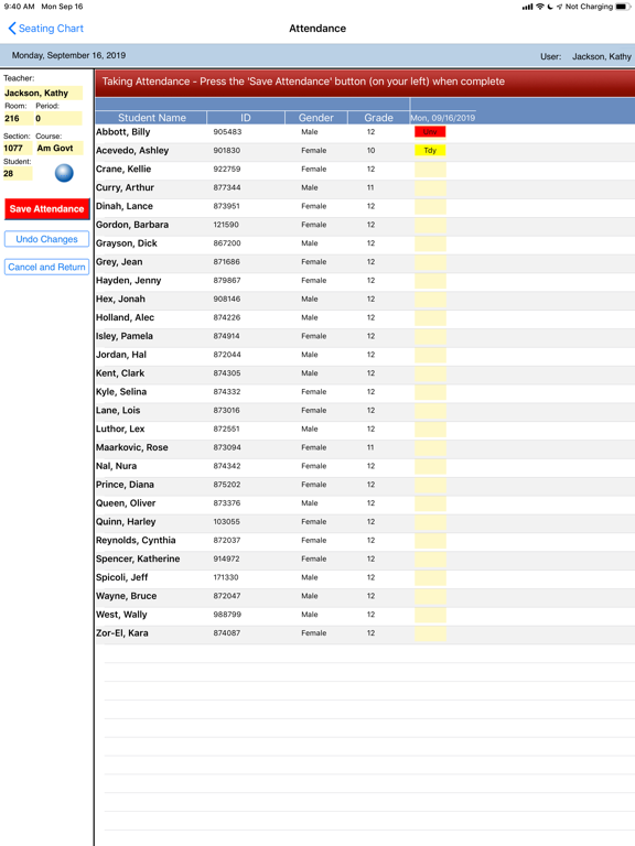 TeacherVUE screenshot 2