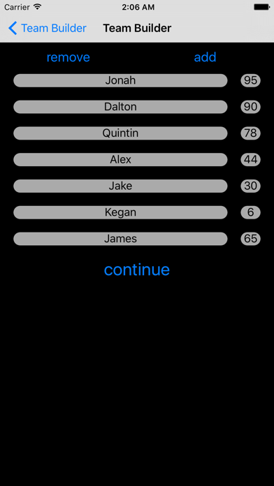 Team Builder screenshot 1
