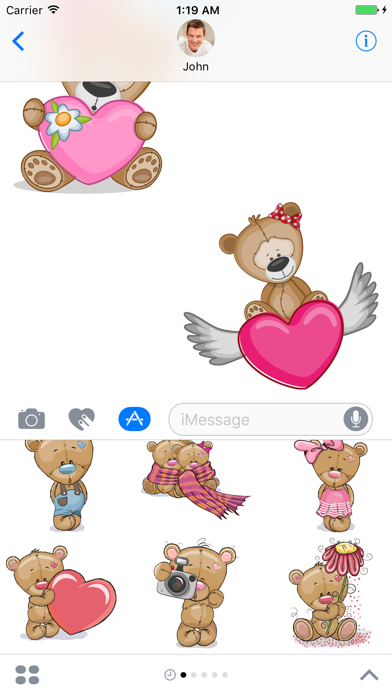 Teddy Bear - Stickers for iMessage screenshot 2