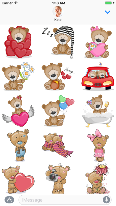 Teddy Bear - Stickers for iMessage screenshot 1