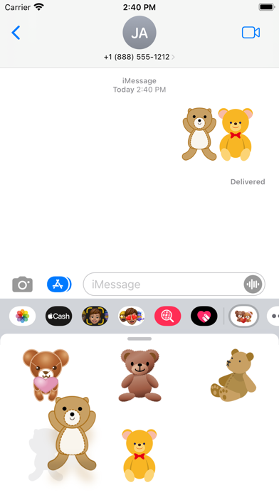 Teddybear illustration sticker screenshot 1