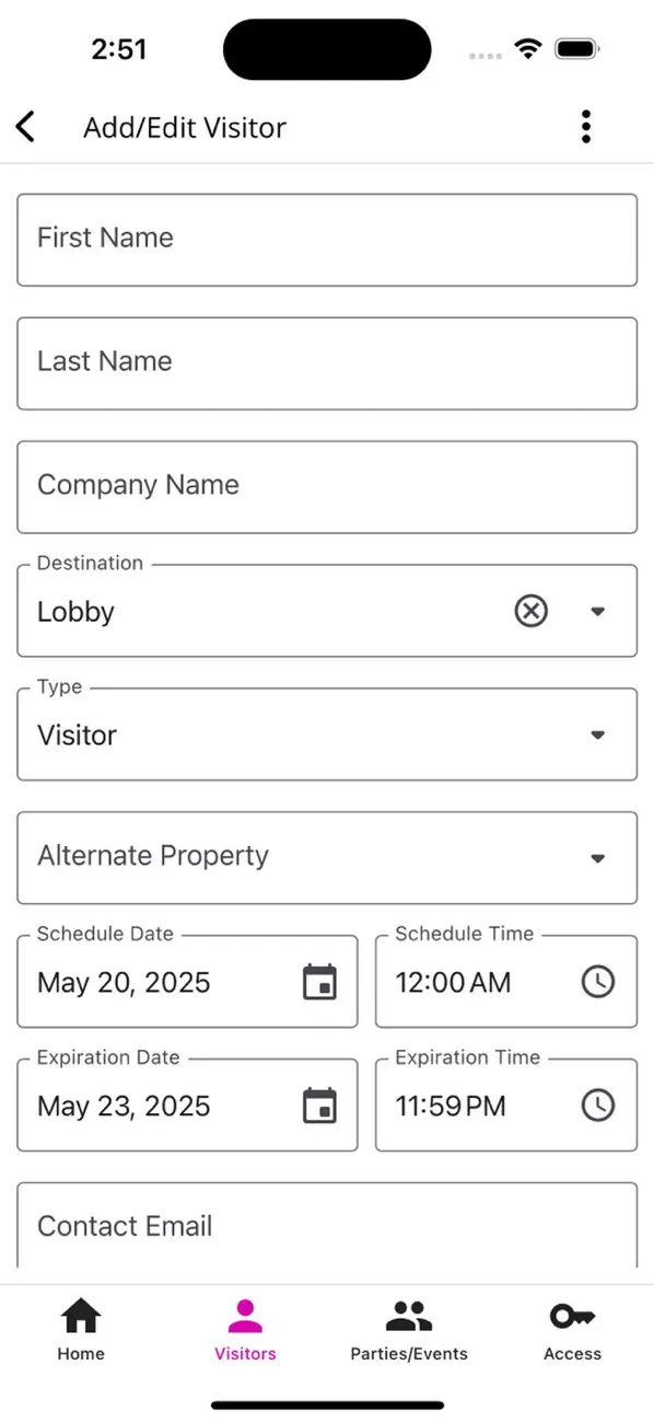 TEKControl Visitor Management screenshot 1