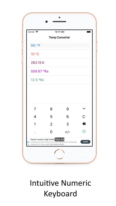 Temperature Converter °C °F K screenshot 2