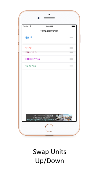Temperature Converter °C °F K screenshot 1