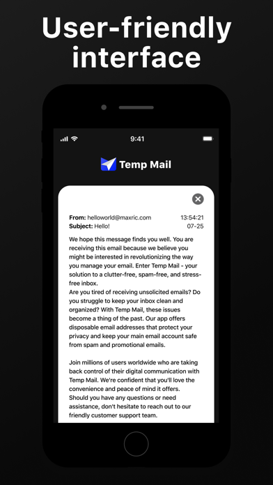 Temporary Mail: Temp Email screenshot 1