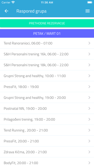 TEND TRENING CENTAR screenshot 2