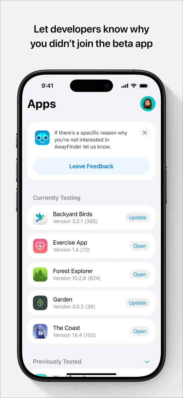 TestFlight screenshot 1
