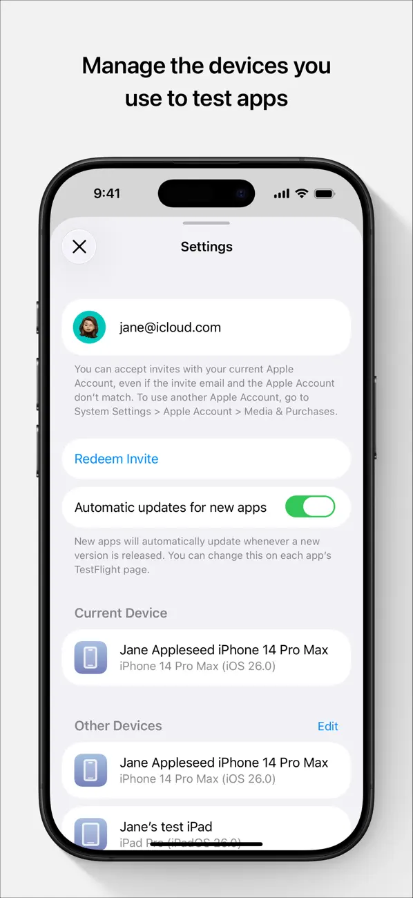 TestFlight screenshot 2