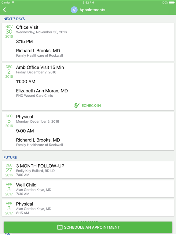 Texas Health MyChart screenshot 2