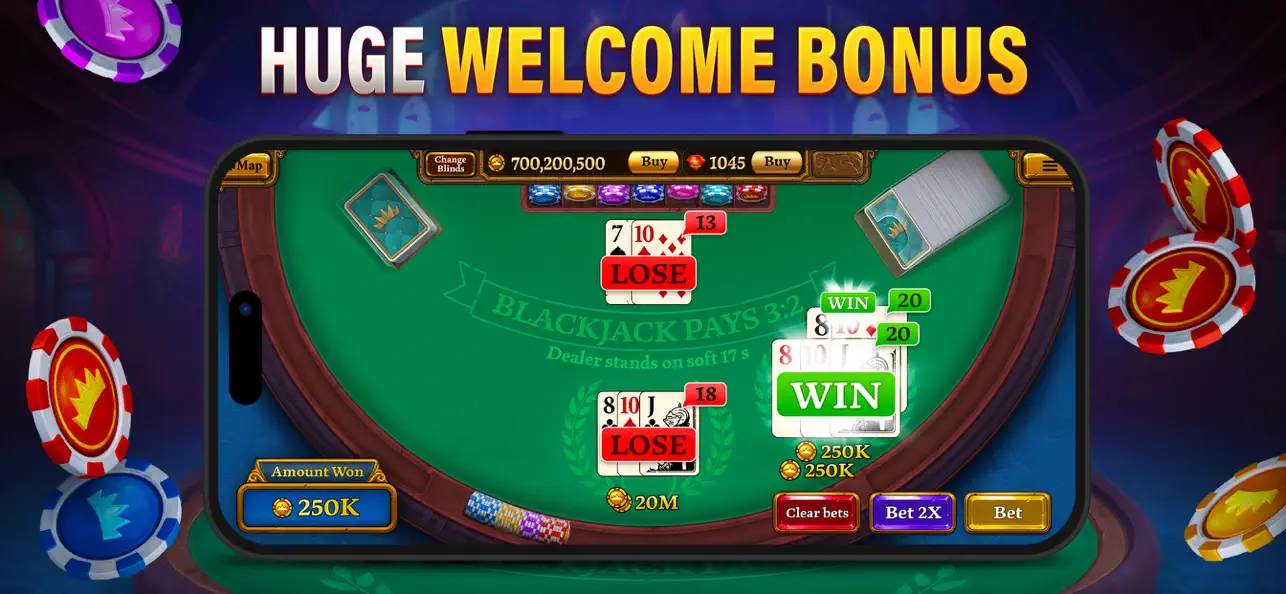 Texas Holdem Poker & Blackjack screenshot 1